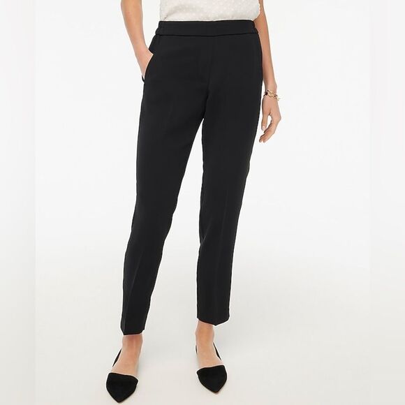 J Crew Factory NWT Jamie Pants Size 8 in Black Relaxed Hip w/ Slightly Tapered L - Picture 1 of 8